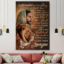 Lion, Lamb And Holy Spirit Dove Gift for Jesus Christ Canvas Wall Art Poster - £18.05 GBP+