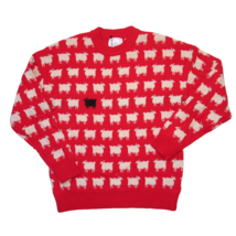 NWT Warm &amp; Wonderful 2024 Men&#39;s Diana Sweater in Red Black Sheep Wool Ju... - £159.50 GBP