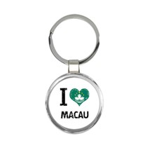 I Love Macau : Gift Keychain Heart Flag Country Crest Macanese Expat - £6.35 GBP
