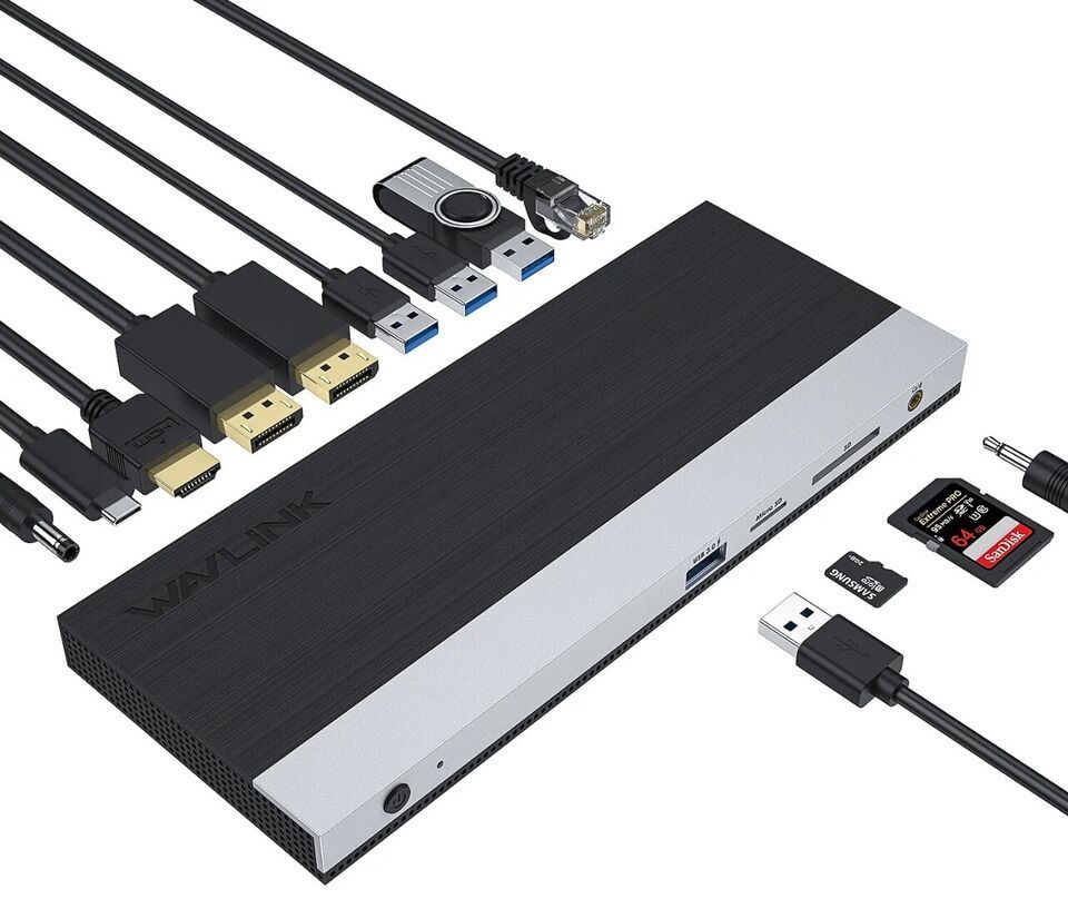 Primary image for USB C 13-in-1 Docking Station, 100W PD Charging, Triple 4K Display