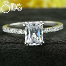 3.00 Ct Radiant White Moissanite, Solitaire Engagement Ring, 925 Sterlin... - $4,170.00 MXN