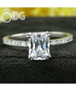 3.00 Ct Radiant White Moissanite, Solitaire Engagement Ring, 925 Sterlin... - $303.94 CAD