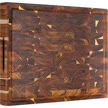 Large Wood Cutting Board for Kitchen 17x12x1.5 with Storing Compartments... - $71.77+