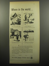 1950 Bell Telephone Ad - Where in the world - Farming - £14.49 GBP