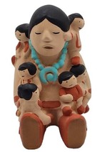 1986 Cleo Teissedre Native American Mini Storyteller Figurine Signed VTG 1986 - £14.69 GBP