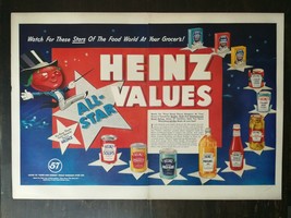 Vintage 1952 Heinz Values Two Page Original Ad 1221 - $6.64