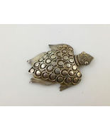 TURTLE Pin in Sterling Silver - 1 3/4 inches - highly detailed - £51.06 GBP