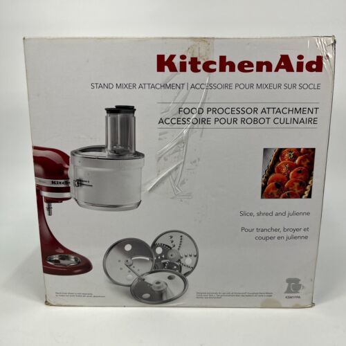 KitchenAid KSM1FPA White Food Processor Stand Mixer Attachment Damaged Box - $125.75