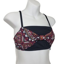 Beach Betty Womens Black Multicolor Geometric Bikini Swim Top Swimwear SIZES S M - £12.92 GBP