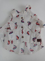 NWT Top Paw Dog Button Down Shirt Fish Trout Size Small - $4.84