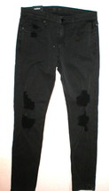 Womens New Designer NWT Joes Denim Jeans 26 Boyfriend Slim Destroyed Black USA - £162.03 GBP