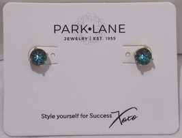 PARK LANE polished hematite TURQUOISE Impression Earrings pair set - £27.37 GBP