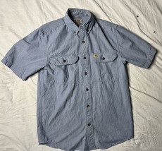 Carhartt Shirt Men’s Size Small Blue Short Sleeve Button Up Light Weight - $15.00