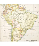 1920 Map South America Brazil Argentina Chile Political Boundaries Vinta... - €26,14 EUR