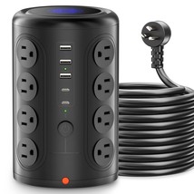 Power Strip Tower With 16 Outlets And 5 Usb Ports (2 Usb-C), 1875W 1500J Surge P - £49.27 GBP