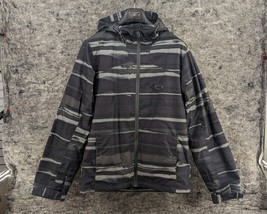 Oakley Enhance Graphic Print Puffer Snowboarding Jacket Hoodie Black Men... - $59.99
