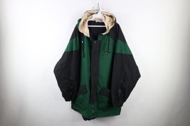 Vintage 90s Reebok Mens Large Faded Spell Out Lined Canvas Hooded Parka ... - $89.05