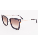 Tom Ford LARA Dark Havana / Brown Gradient Sunglasses TF573 52F LARA-02 - $217.55