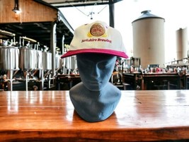 Berkshire Brewing Co Beer Embroidered Logo Twill Beige Maroon SnapBack Dad Hat - $14.84