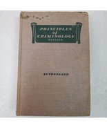 Antique 1924 Principles of Criminology Revised Sutherland Book - €24,89 EUR