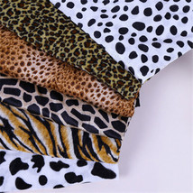 Animal Leopard Print Velvet Fabric DIY Crafts Stage Act Costume Table Clothing  - £9.58 GBP