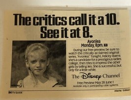 Avonlea Tv Guide Vintage Print Ad Disney Channel Tpa15 - $6.92