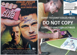 Chuck Palahniuk signed 12x18 Fight Club movie poster photo Beckett COA p... - £194.61 GBP
