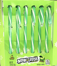 Now and Later Apple Flavored 6pc Holiday/Christmas Candy Canes 2.64oz Bx... - $14.73