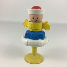 Fisher Price Suction Cup Sailor High Chair Rattle Vintage 1984 Squeak Ba... - $19.75