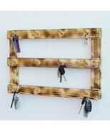Handmade Rustic Wooden Rack Key Holder Wall Rack Shabby Chic Eco Friendly - £21.76 GBP