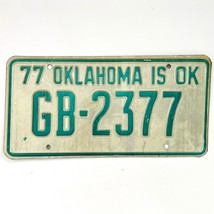 1977 United States Oklahoma Garfield County Passenger License Plate GB-2377 - €11,20 EUR