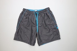 Vtg Y2K Speedo Mens XL Spell Out Chambray Above Knee Lined Shorts Swim T... - $24.70