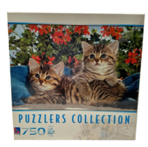 2008 Puzzlers Collection Denim Kittens 750 PIece Jigsaw Puzzle New in Se... - $19.16