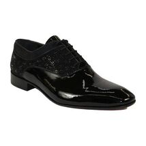 Men's GENIO Patent Leather Red Sole Shoes Formal 120196618 Black Stones image 2