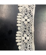 4 yards natural Edge  cotton crochet Wide  Lace Trim  2 1/4” - $160.12 MXN