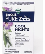 Vicks Zzzquil Pure Zzzs Cool Nights, Night Sweats Reducing 30 Tablets-Li... - $49.38