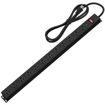 12 Outlet Long Power Strip Surge Protector With 2100 Joules, 6Ft Power C... - £48.58 GBP