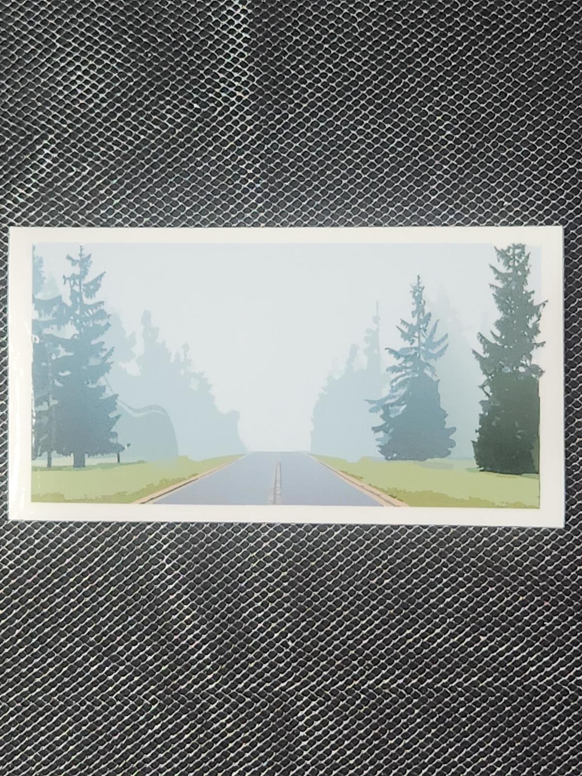 Foggy Road Sticker - $1.65