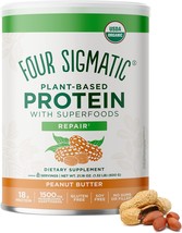 Four Sigmatic Organic Plant-Based Protein Powder Peanut Butter Protein With - £32.85 GBP