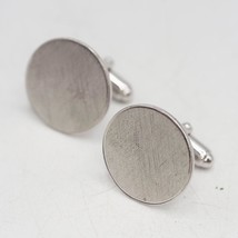 Cufflink Set Pair Anson Men&#39;s Silver Tone Design - $24.74