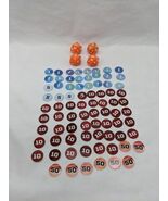 Lot Of (75+) 1 5 10s Cardboard Token Counters With (4) Orange D20 Dice - €13,57 EUR