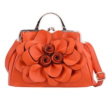 Elegant 3D Rose Pattern Womens Handbag Fashion Flowers Ladies Shoulder Bag Top H - $77.36