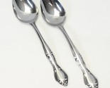 Hampton Court Serving Spoons Solid 8 1/4&quot; Stainless Lot of 2 - $220.26 MXN