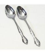 Hampton Court Serving Spoons Solid 8 1/4&quot; Stainless Lot of 2 - $11.75
