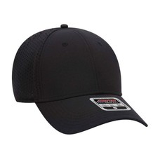 NEW BLACK 6 PANEL LOW PROFILE BASEBALL CAP PERFORATED BACK COOL COMFORT ... - $11.70