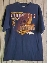 Vtg Denver Broncos Football Super Bowl XXXII Champions Mens T-Shirt XL Tultex  - £15.23 GBP