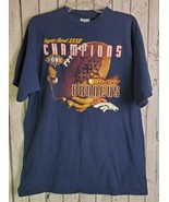 Vtg Denver Broncos Football Super Bowl XXXII Champions Mens T-Shirt XL T... - £15.19 GBP