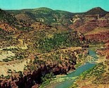 Salt River Canyon Arizona AZ Bird&#39;s Eye View UNP Chrome Postcard M12 - £2.30 GBP