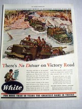 1942 WWII Color Ad White Motor Company Primer Movers, Half Tracs, and Scout Cars - £7.96 GBP
