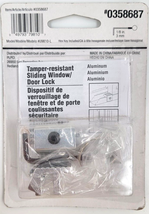 Gatehouse Tamper Resistant Aluminum Sliding Window Locks 0358687 2 Pk.Lot of 3  - £8.60 GBP